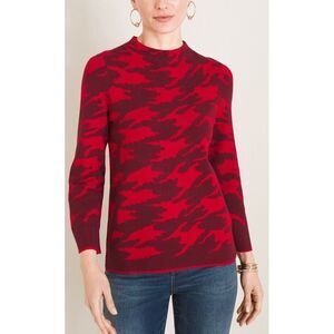 Chico's Women's Zip Back Mock Neck Sweater Red Size‎ 0
